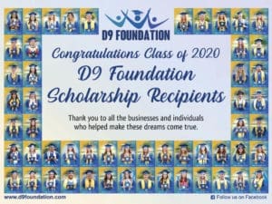 2020 D9 Scholarship Poster Thank you med
